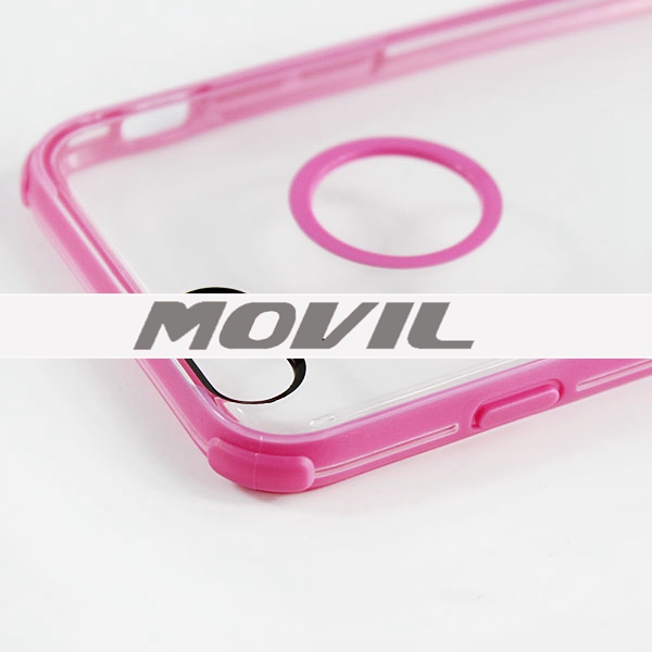 NP-1911 doble color TPU transparente funda para iPhone  6-4